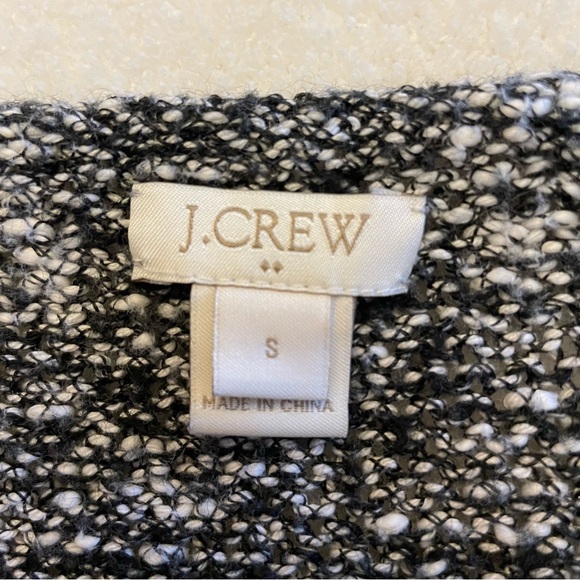 J. Crew Factory Heathered Black and White Cotton Blend Sweater. Size S - Picture 4 of 6